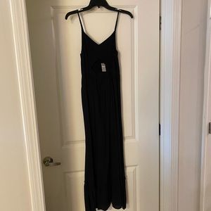 NWT Black aerie maxi dress, with front cut out